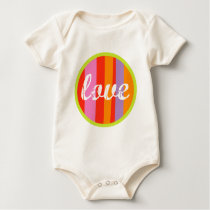 Love design on organic baby  t-shirts