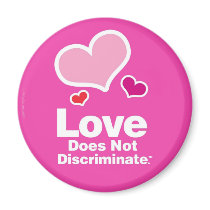 Love Does Not Discriminate 3" Round Magnet by MyDogVotes Love Does Not Discriminate 3" Round Magnet