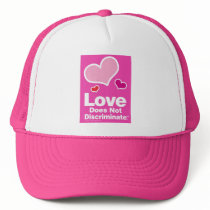 Love Does Not Discriminate - Pink Trucker Hat hats