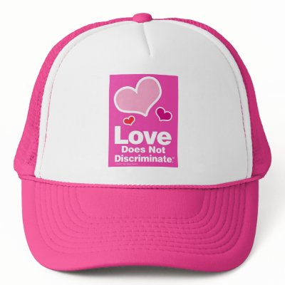 Love Does Not Discriminate - Pink Trucker Hat by MyDogVotes
