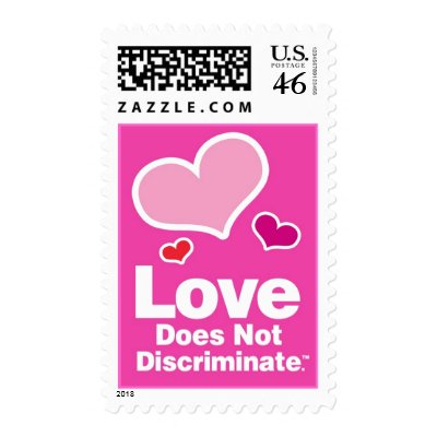 Love Does Not Discriminate - Three Hearts! Stamp by MyDogVotes