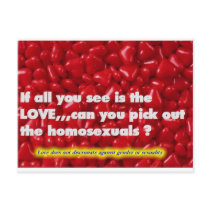 Love doesnt discrimate postcard