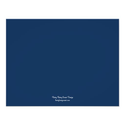 Love Doves Wedding Reception Cards - Navy Announcements