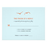 Love Doves Wedding RSVP Cards - Sky Blue Custom Invitations