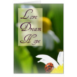 Love, Dream, Hope Ladybug Card