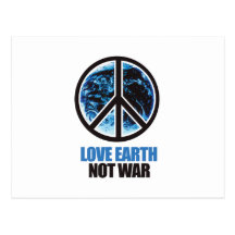 LOVE EARTH NOT WAR POST CARDS
