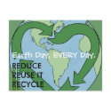 Love Earth -Reduce Reuse Recycle Postcards