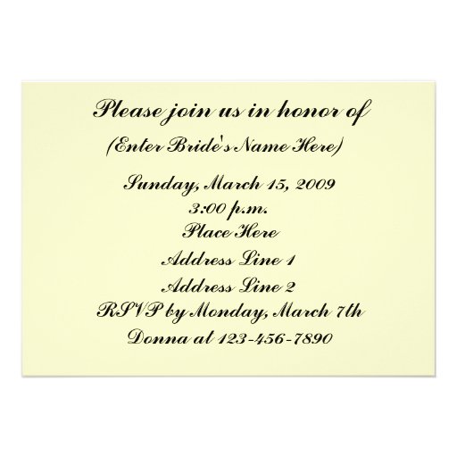 Love Elegant Frame Photo Bridal Shower Invitation