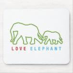 Love Elephant Mouse Pads