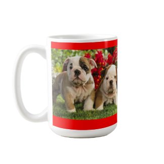 Love English Bulldog Puppy Dog Coffee Cup Mug mug
