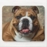 Love English Bulldog Puppy Dog  Portrait  Mousepad