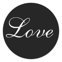 Love Envelope Seal In Black And White stickers