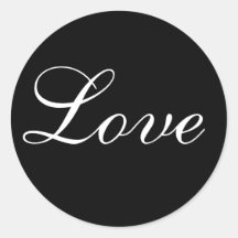 Love Envelope Seal In Black And White Stickers