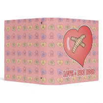 love equals boo boos vinyl binder