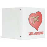 love equals boo boos vinyl binders