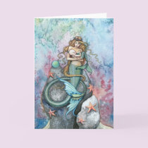 Love Eternal Mermaid and Baby Greeting Card