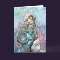Love Eternal Mermaid and Baby Greeting Card cards