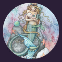 Love Eternal Mermaid Stickers by Molly Harrison stickers