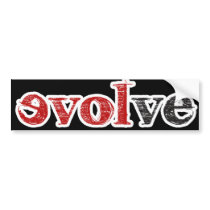Love Evolve bumper stickers
