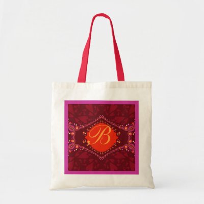 Love Exotic Lace Monogram Bag zazzle_bag
