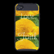 Love Faith iphone 4 cases Yellow Sunflower gifts skinit case
