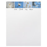 Love Faith Joy Hope Letterhead Blue Sky Floral