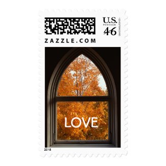LOVE Fall Wedding Autumn Wedding Invitations stamp