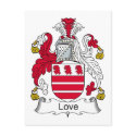Love Family Crest postcards by coatsofarms Love Family Crest postcards