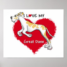 Love Fawnequin Great Dane UC Poster