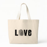 Love Fingerprint Black and White bags