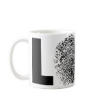 Love Fingerprint Black and White mugs