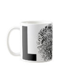 Love Fingerprint Black and White mugs
