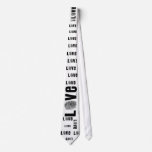 Love Fingerprint Black and White ties