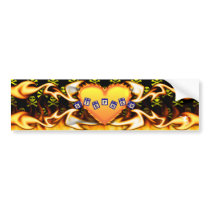 Love fire flames toyblock design bumper sticker