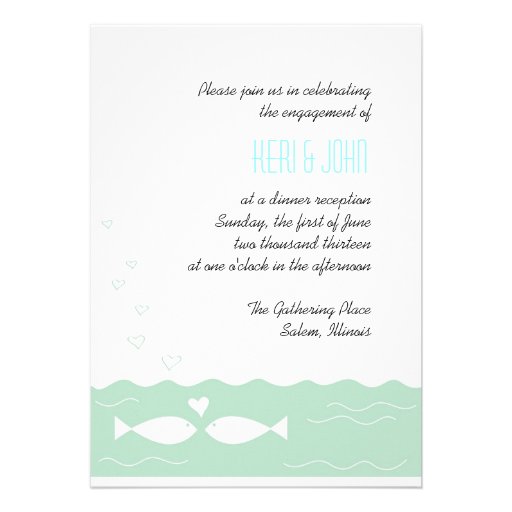 Love Fish 2 Personalized Invites
