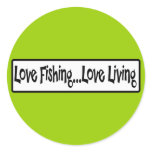 Love Fishing Love Living stickers