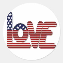 Love Flag Round Sticker