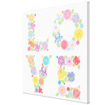 LOVE Floral Wrapped Canvas canvas prints