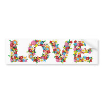 love flower bumper sticker