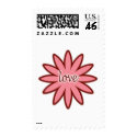 Love Flower design Valentines Day postage