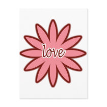 Love Flower design Valentines Day postcards