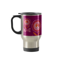 LOVE flower peace sign Travel Mug by SBeise LOVE flower peace sign Travel Mug