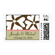 Love Flower Save the Date Postage Stamp stamp