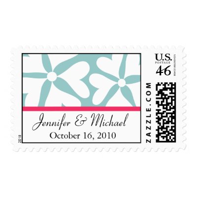 Love Flower Save the Date Postage Stamp