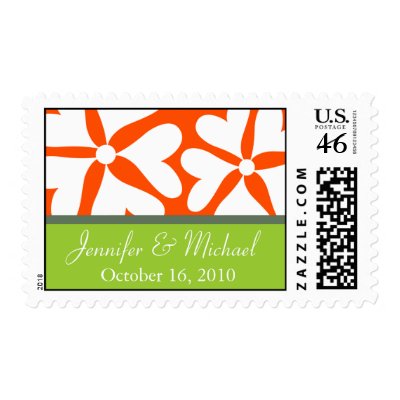 Love Flower Save the Date Postage Stamp