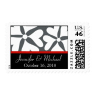 Love Flower Save the Date Postage Stamp stamp