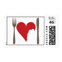 Love food, Love Heart Stamps