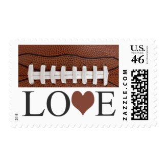 Love Football Postage Stamps