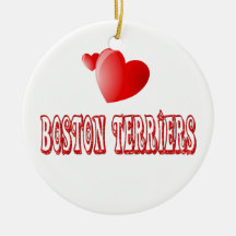 Love for Boston Terriers Ornaments