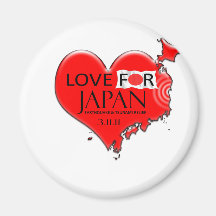 LOVE FOR JAPAN REFRIGERATOR MAGNET